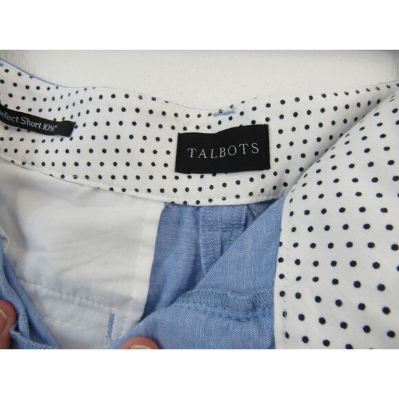 Talbots Size 6 Perfect Shorts 10.5" Light Blue Mid Rise Knee Length Bermudas - Picture 5 of 7